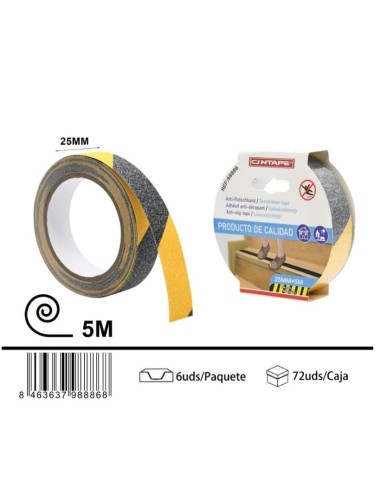 CINTA 48MMX50M PRECAUCION (SIN ADHESIVO)