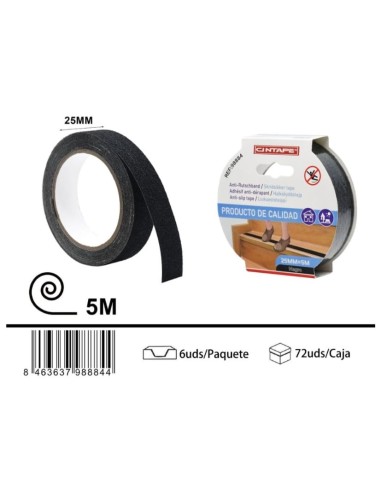 CINTA 25MMX5M ANTIDESLIZANTE