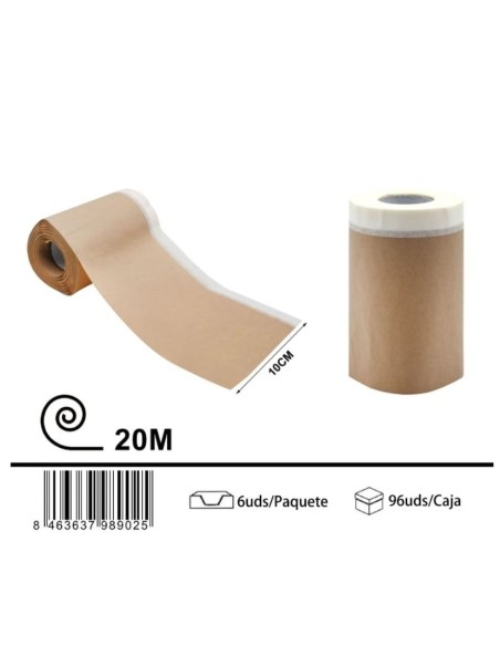 CINTA BRICO CON PAPEL 10X20M
