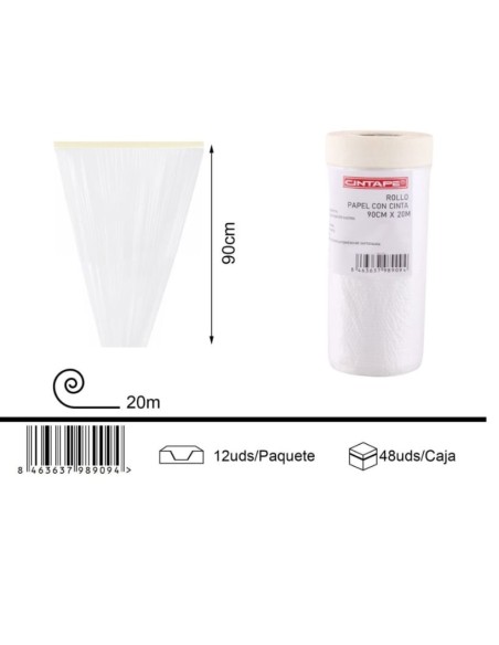 CINTA 90X20M BRICO CON PLASTICO