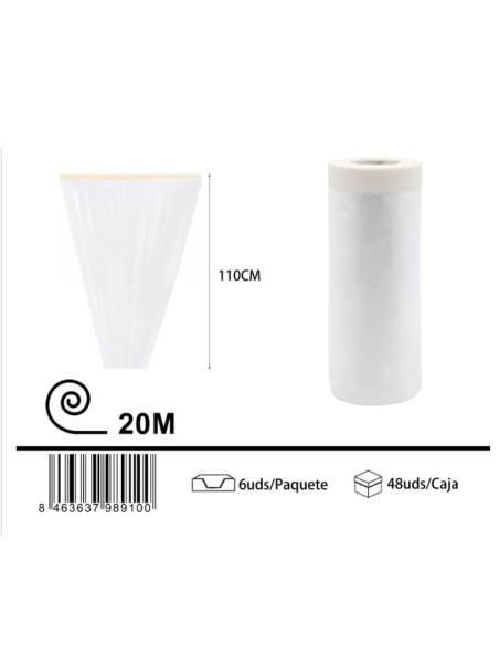 CINTA 110X20M BRICO CON PLASTICO