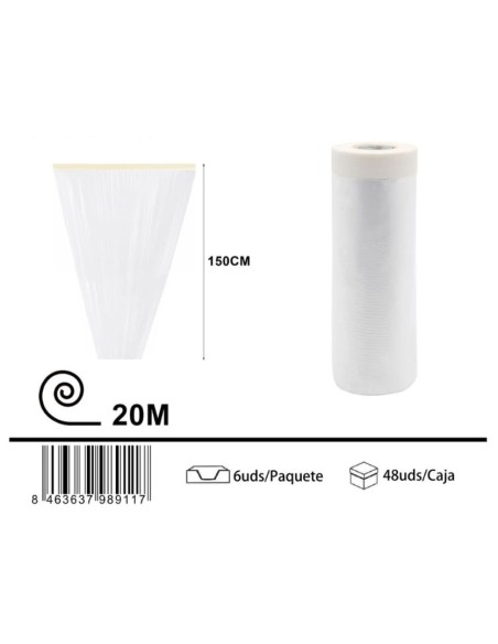 CINTA 150X20M BRICO CON PLASTICO