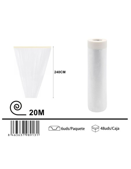 CINTA 240X20M BRICO CON PLASTICO