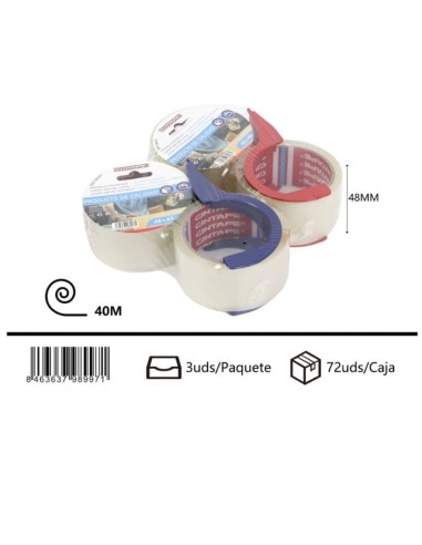 PORTAROLLO CON PRECINTO 48MMX40M