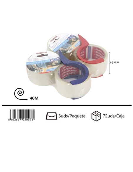 PORTAROLLO CON PRECINTO 48MMX40M