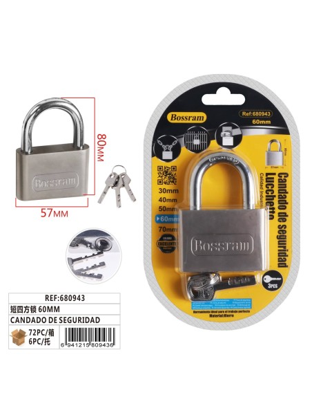 CANDADO DE SEGURIDAD 60MM