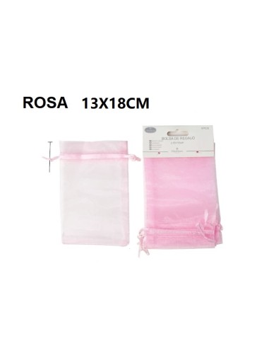 BOLSA DE GASA 13X18CM ROSA