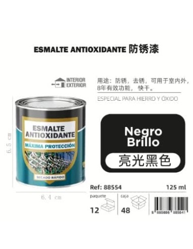 ANTIOXIDANTE 125ML NEGRO BRILLO