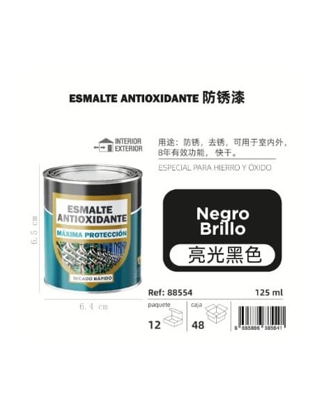 ANTIOXIDANTE 125ML NEGRO BRILLO