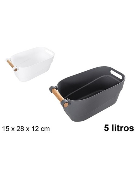 CESTA ORGANIZADORA PLASTICO RETRO 5 L.