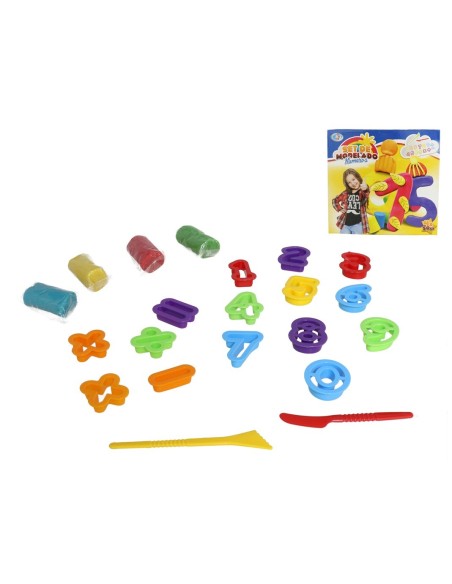 CAJA PLASTILINA NUMEROS 200G 23X22X6 CM