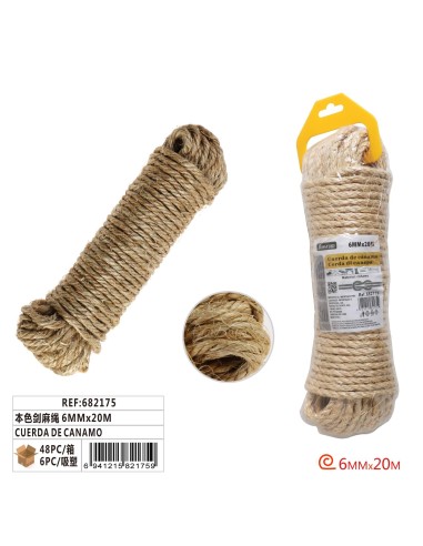 CUERDA DE CANAMO 6MMx20M