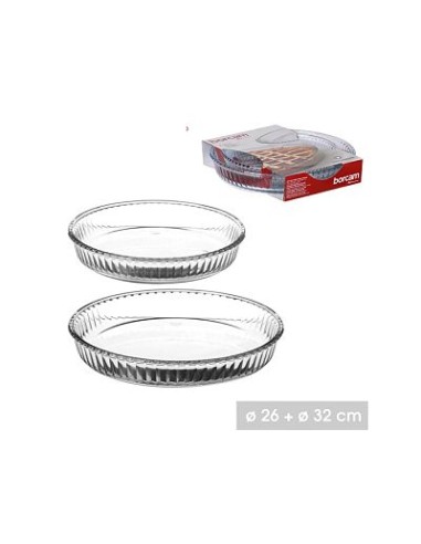 FUENTE 32CM Y 26CM 2UND REDONDAS CRISTAL PASABAHC