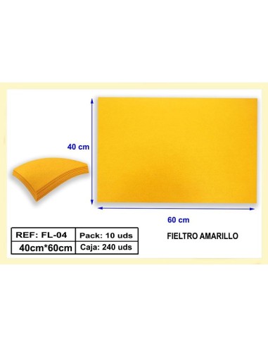 FIELTRO AMARILLO 60X40CM