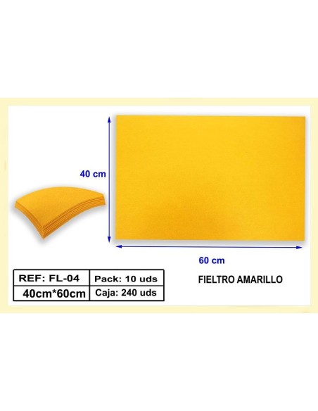 FIELTRO AMARILLO 60X40CM