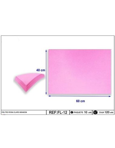 FIELTRO ROSA CLARO 60X40CM