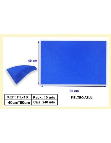 FIELTRO AZUL 60X40CM