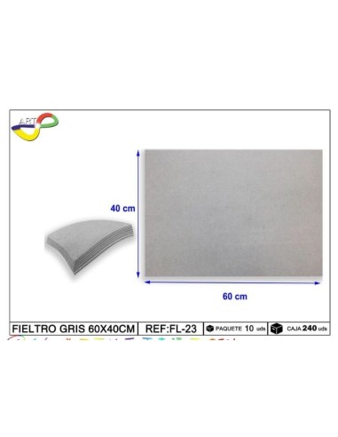 FIELTRO GRIS 60X40CM