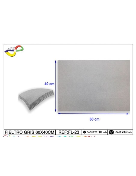 FIELTRO GRIS 60X40CM