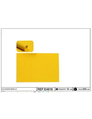 GOMA EVA AMARILLO 40X60CM 10UND