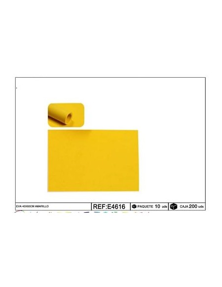 GOMA EVA AMARILLO 40X60CM 10UND