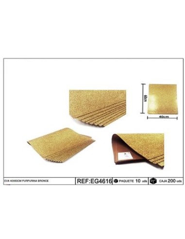 GOMA EVA BRONCE PURPURINA 40X60CM