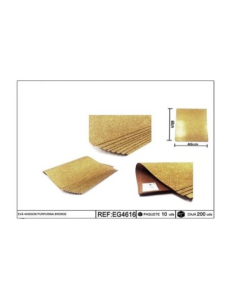 GOMA EVA BRONCE PURPURINA 40X60CM