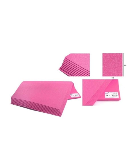 GOMA EVA FUCSIA ROSA PURPURINA 40X60CM