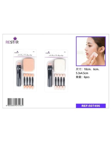 SET PINCEL DE MAQUILLAJE 6PCS