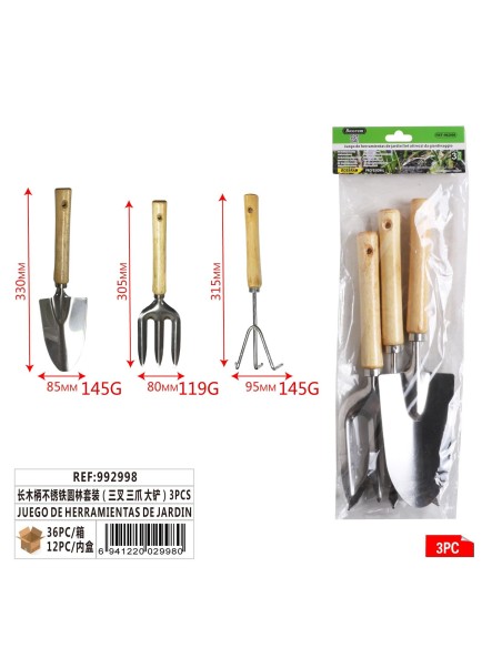 JUEGO DE HERRAMIENTAS DE JARDIN