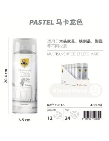 SPRAY TIZA 16-BLANCO NIEVE 400ML