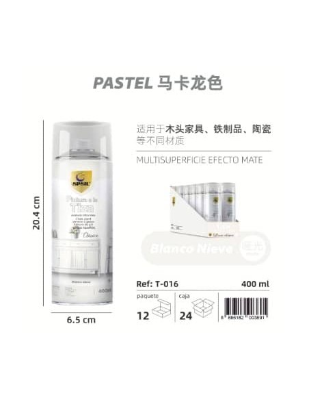 SPRAY TIZA 16-BLANCO NIEVE 400ML