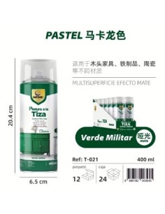 SPRAY TIZA 21-VERDE MILITAR 400ML