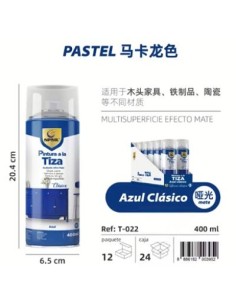 SPRAY TIZA 22-AZUL CLASICO 400ML