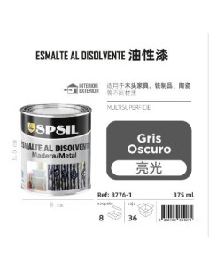 ESMALTE 375ML GRIS OSCURO
