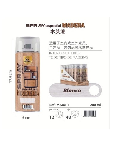 SPRAY 200ML MADERA BLANCO
