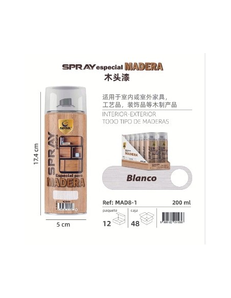 SPRAY 200ML MADERA BLANCO