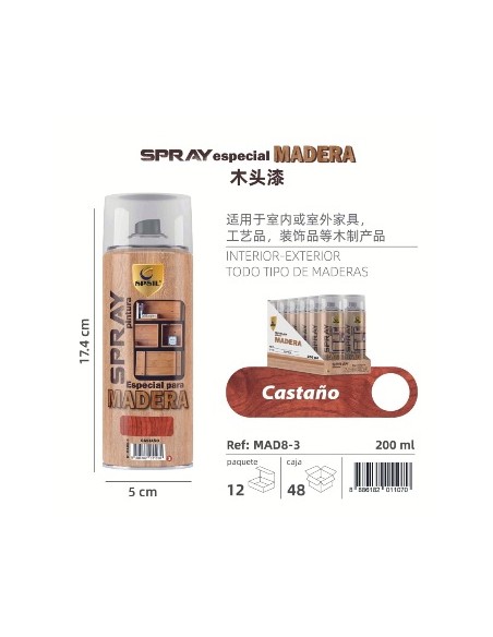 SPRAY 200ML MADERA CASTAÑO