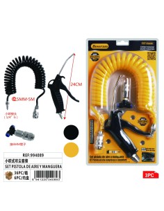 SET PISTOLA DE AIRE Y MANGUERA