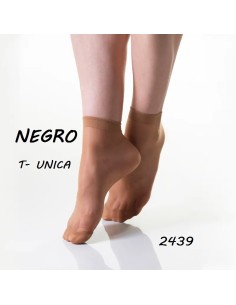 CALCETIN NEGRO 2 PARES TOBILLERO LYCRA