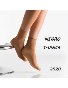 CALCETIN NEGRO 15 DEN 2 PARES TOBILLERO ESPUMA FINO