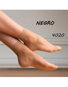 MINI MEDIA NEGRO 20DEN 2 PARES TOBILLERO ESPUMA