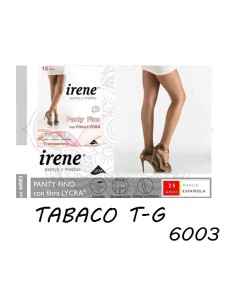 PANTY TABACO G 15 DEN FIBRA LYCRA P/INVISIBLE