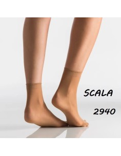 CALCETIN SCALA 2 PARES TOBILLERO LYCRA PUNTA INVISIBLE