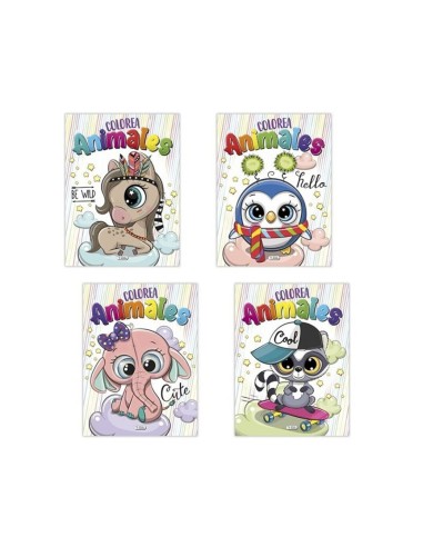 COLOREA ANIMALES GLITTER