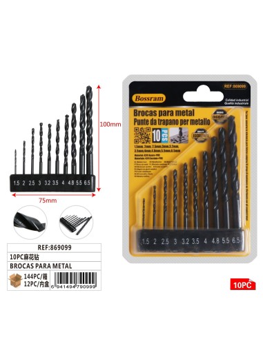 BROCAS PARA METAL 10PCS