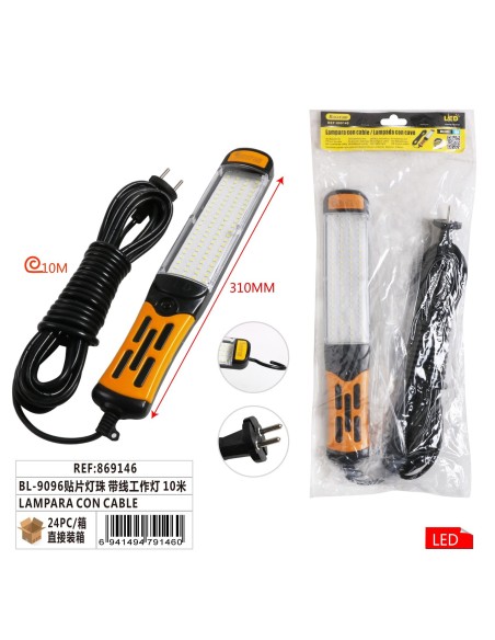 LAMPARA CON CABLE 10M