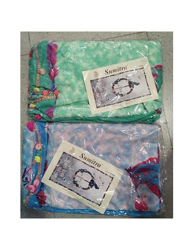 TOALLA MANDALA CON POMPONES