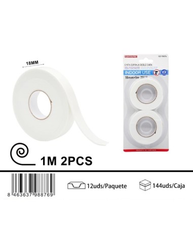 CINTA DOBLE CARA 18X1