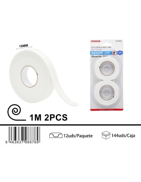 CINTA DOBLE CARA 18X1